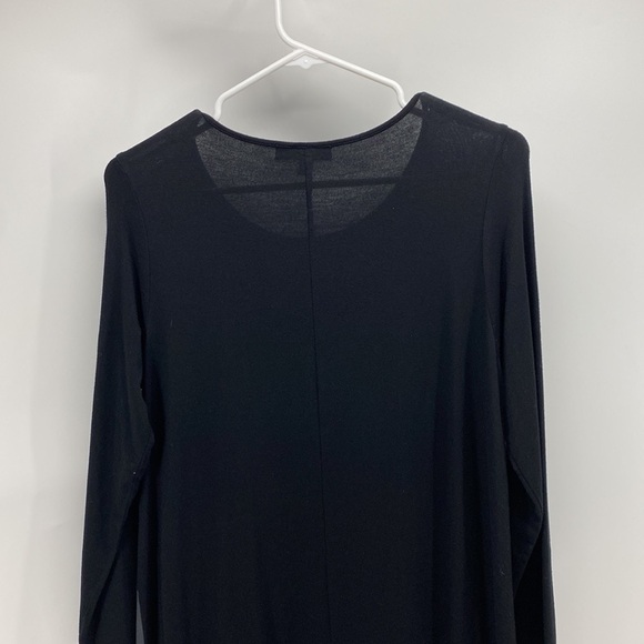 Comfy USA black grey cinched midi dress lagenlook - Picture 6 of 8